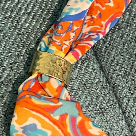 NWT LAUREN Ralph Lauren® Amara Patchwork Molded Cup Halter Top Sz. 12 - Picture 6 of 7